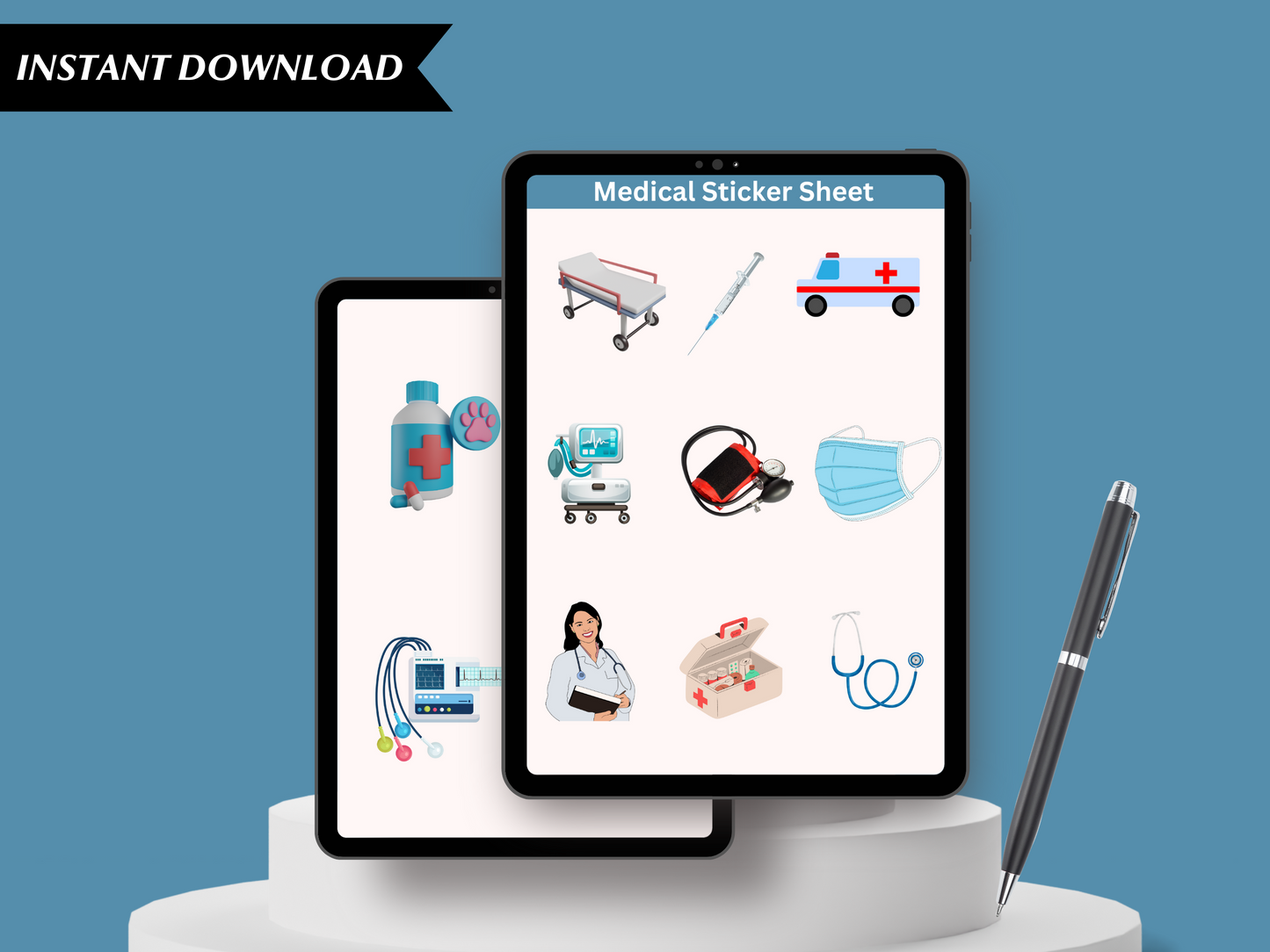 Cute Medical Sticker Sheet, Healthcare Sticker, Nursing Sticker sheet, Hospital Sticker, Digital sticker Sheet