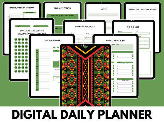 Digital Daily Planner, Hyperlinked planner, Daily Planner, Planner, Goal Tracker, Weekly Planner, To do list, Monthly Budget