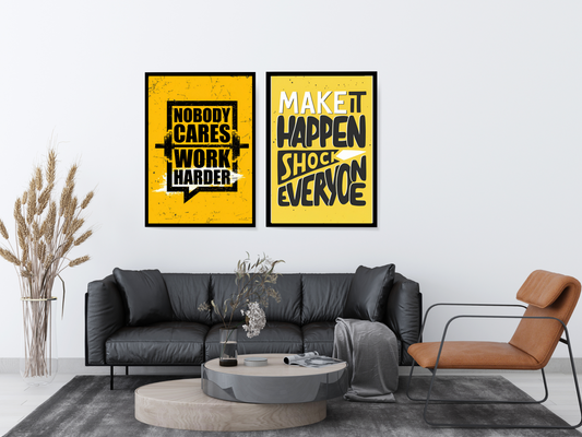 Minimalist Motivation Focus Wall Art, motivational Hard Work office decor, inspiring posters, entrepreneur wall art, Digital Download